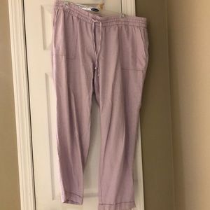 Old Navy lilac linen crop pants
